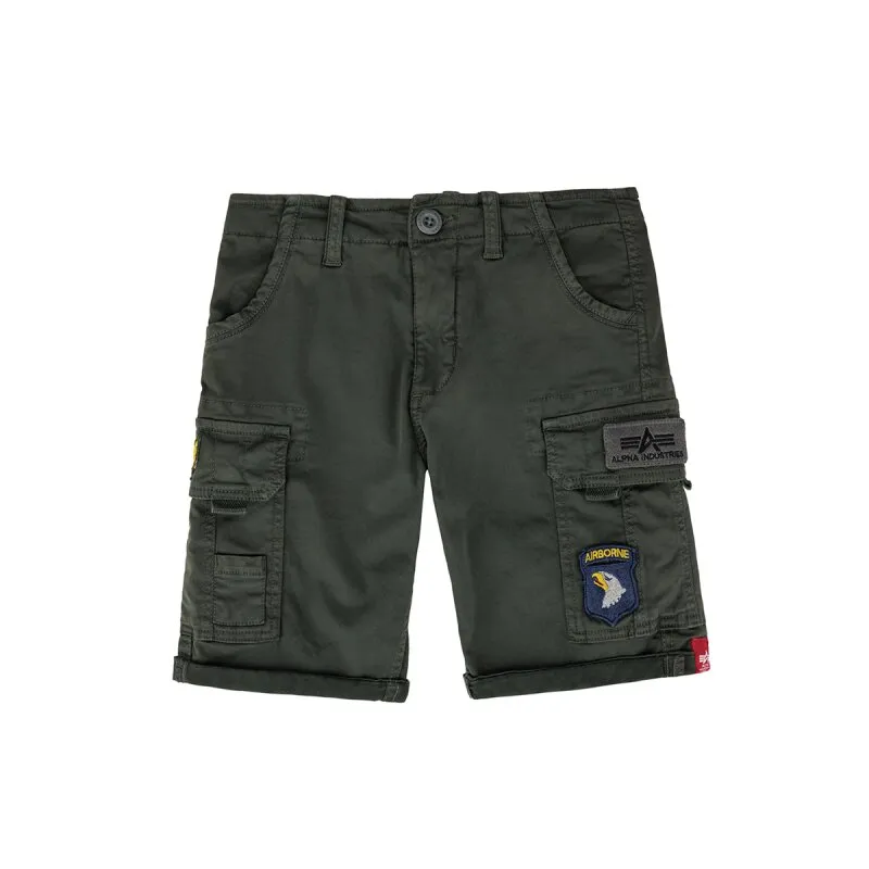 Alpha Industries Kinder Crew Shorts Patch greyblack