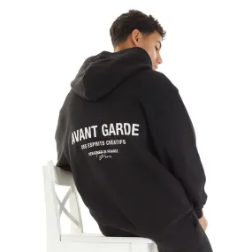 Avant Garde Kapuzenpullover mit Reißverschluss Schwarz herren