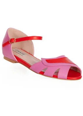 Banned Glamorous Gliders 50's Sandalen Rosa