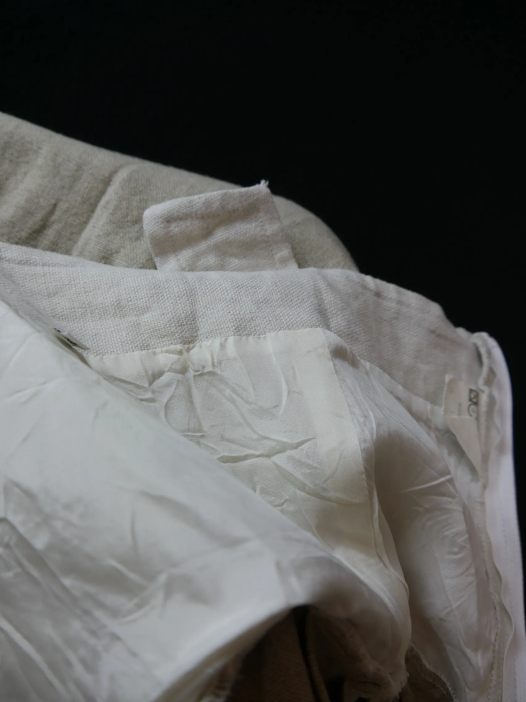 Beige Leinen mit Edelweißschliese phantastisches Landhaus Kleid Trachten Gr.38