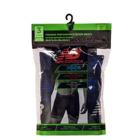 Boxershorts - 3er Pack Brief Fly - Blue / Black
