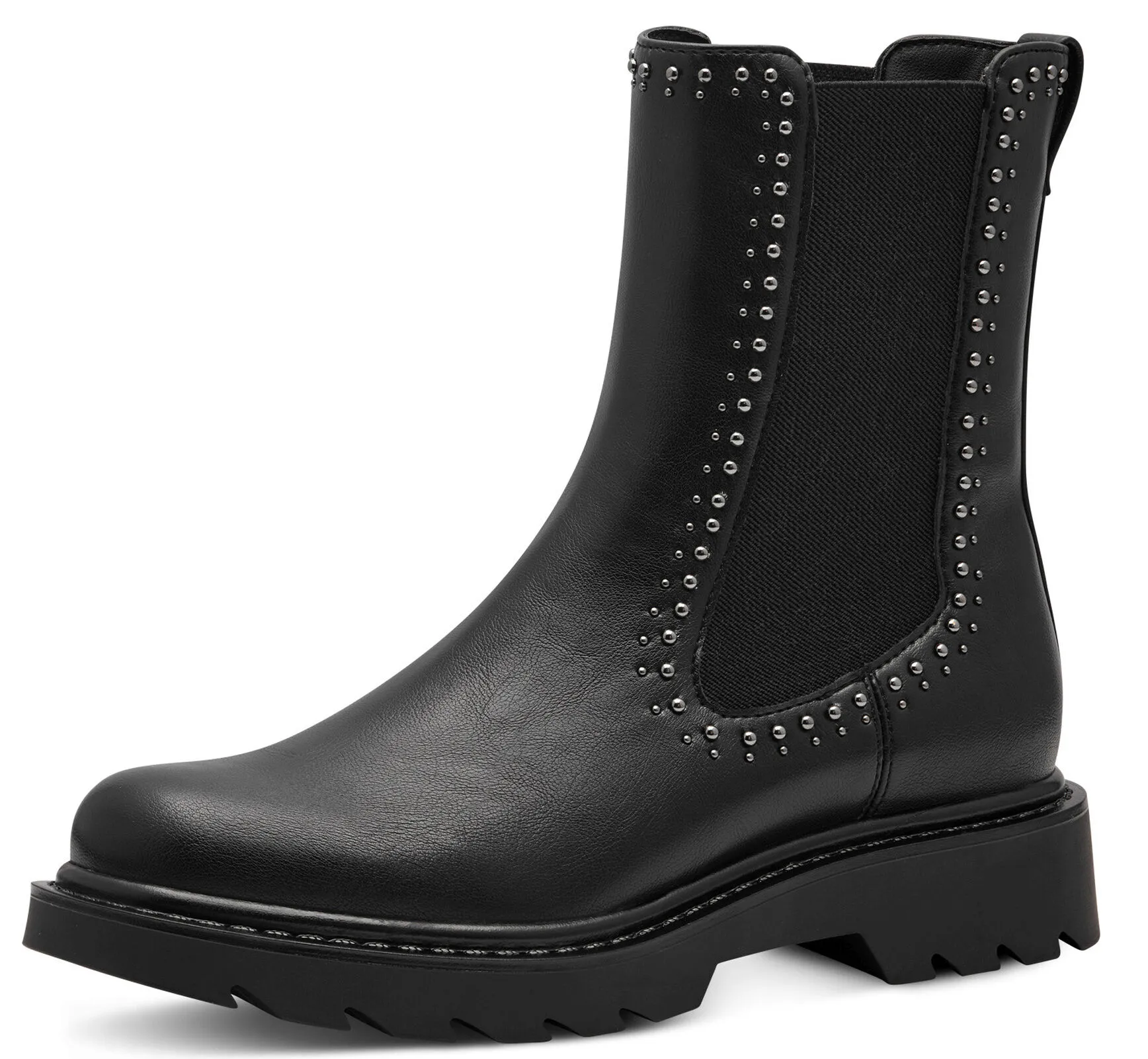Damen Elegante Stiefelette 1-25465-43 Schwarz 001 Black Kunstleder mit TOUCH-IT