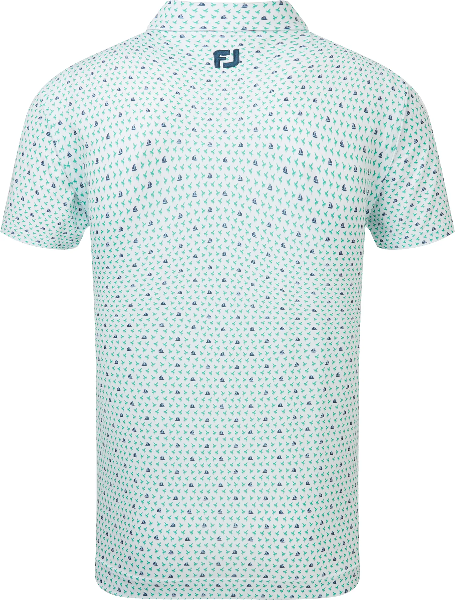 FootJoy Flying Wasp Print Lisle Polo, weiß/gemustert | 662856M