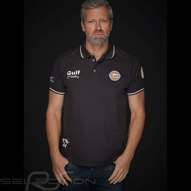 Gulf Sieg Vintage Polo Anthrazit - Herren
