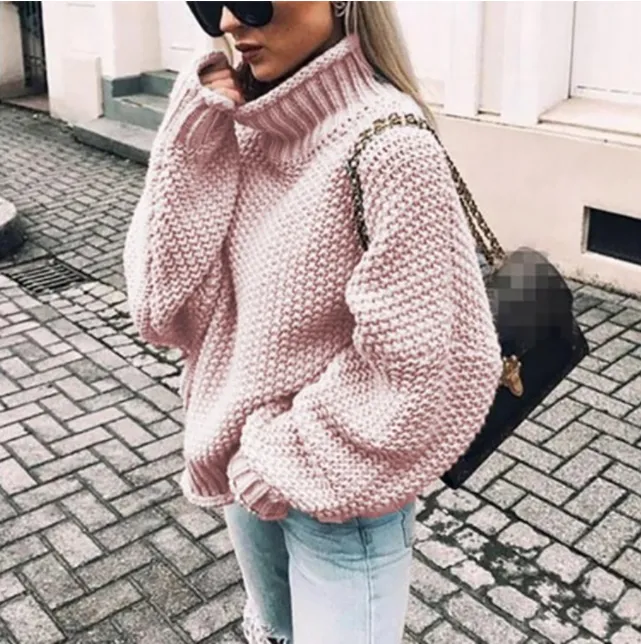 Heidi-Mode | Damen Bequemer Oversized Rollkragenpullover