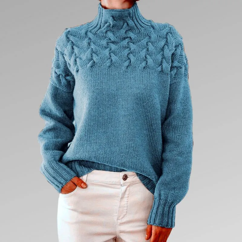 Heidi-Mode | Damen Muster Rollkragenpullover Elegant