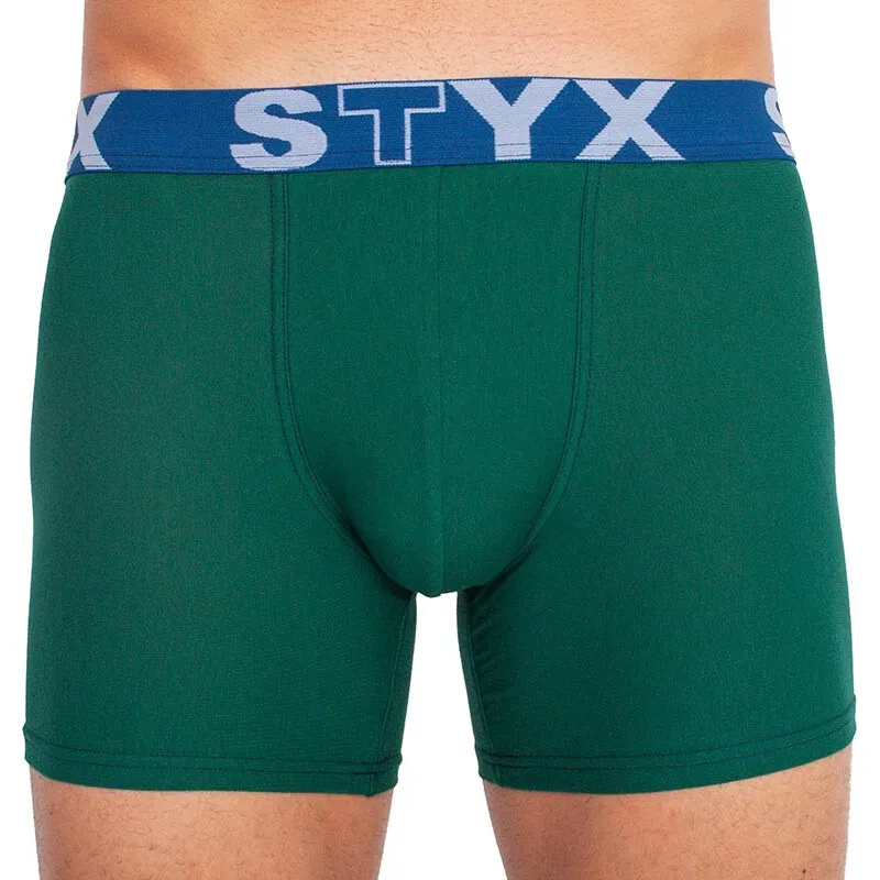 Herren Klassische Boxershorts Styxlong sportlicher Gummizug dunkelgrün (U1066) XXL