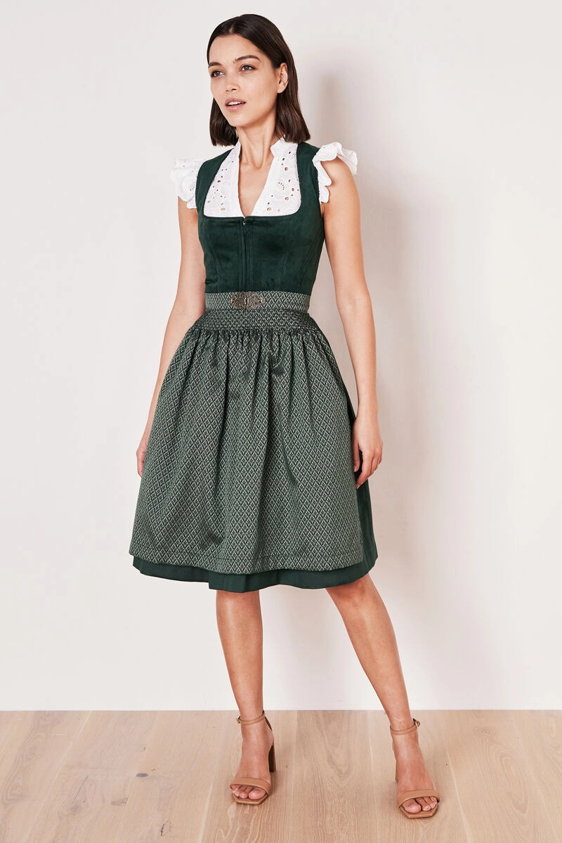 KRÜGER MADL MIni Dirndl dunkelgrün Alisah 60er Rocklänge