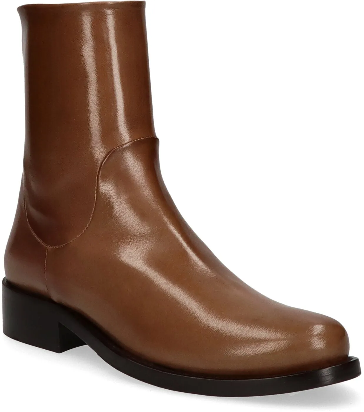 Leder-Stiefeletten für Damen 105221000007 (Mittelbraun)