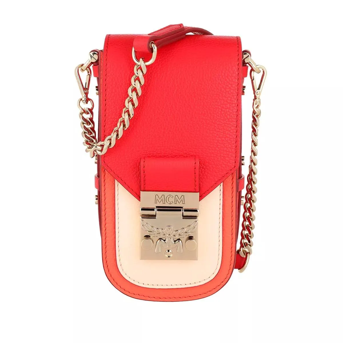   MCM  Patricia Park Ave Color Block Crossbody Chinese Red  Minitasche 