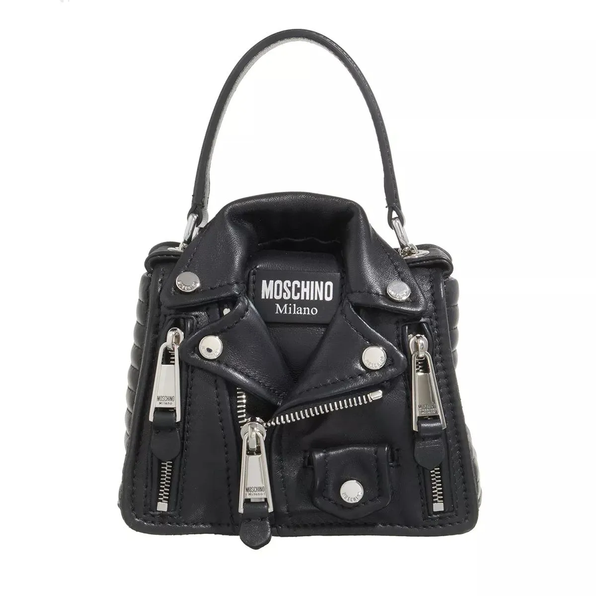   Moschino  Biker Shoulder Bag  Black  Minitasche 