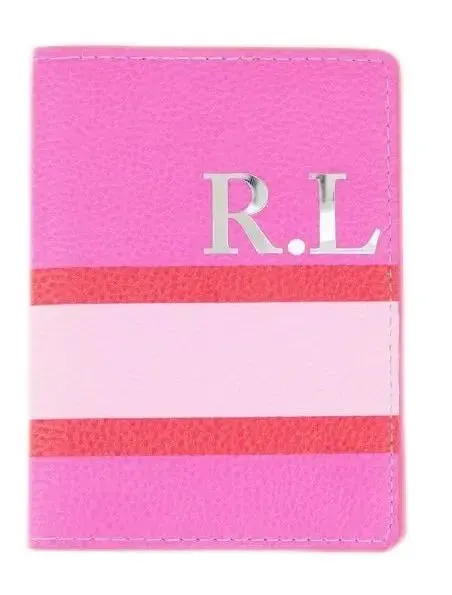 Personalisierbares Kartenetui Pink oder Beige