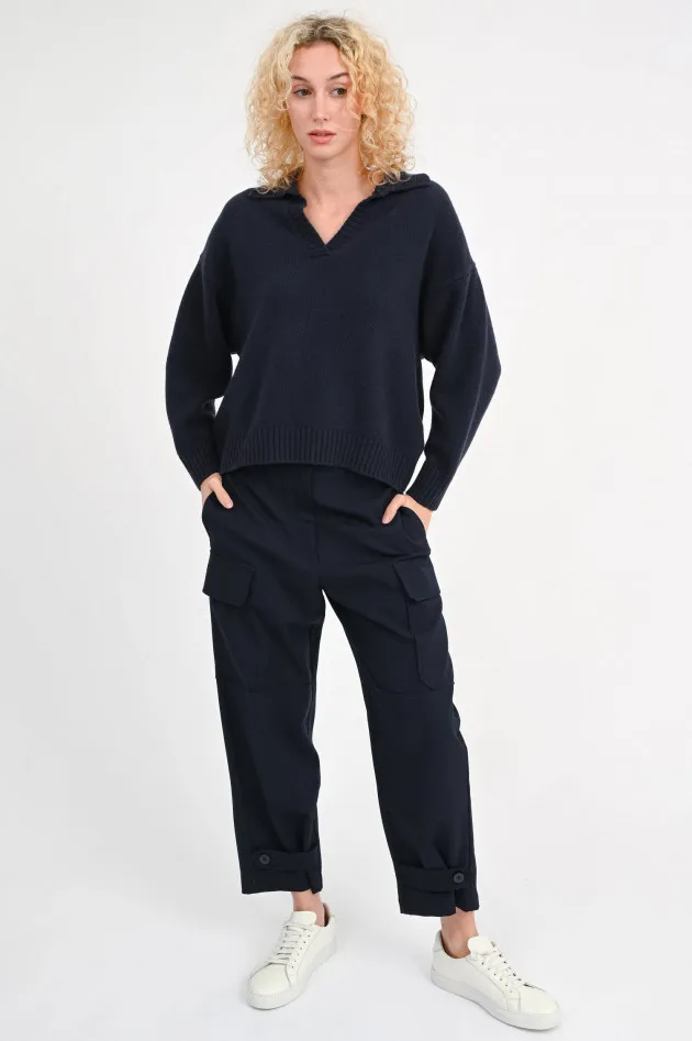Polo AGRE mit Polokragen in Navy