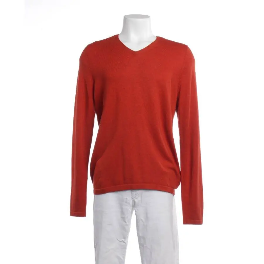 Pullover M Dunkelorange