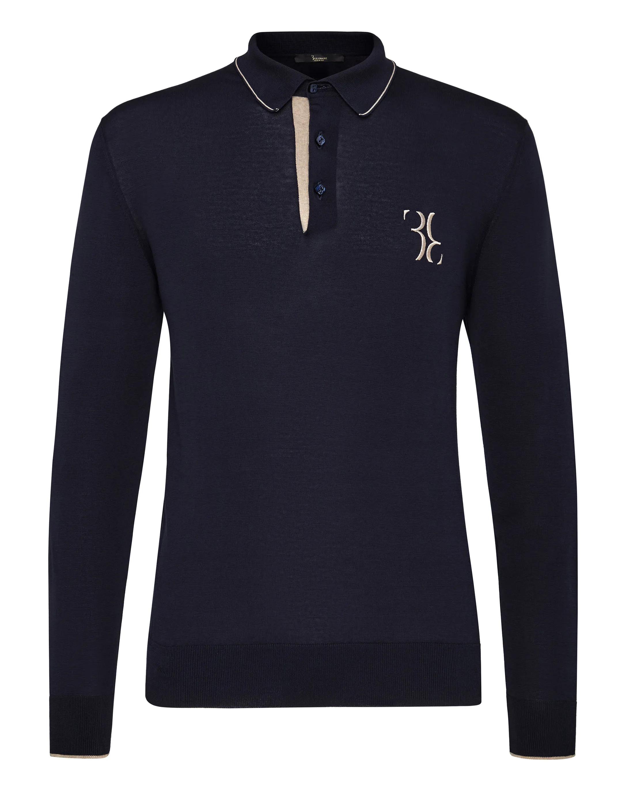 Pullover Polo-Neck LS Double B