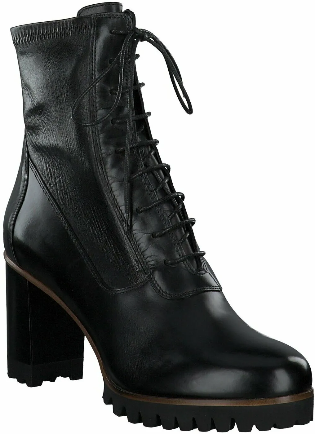 Schnür-Stiefeletten für Damen 109001824720 (Schwarz)