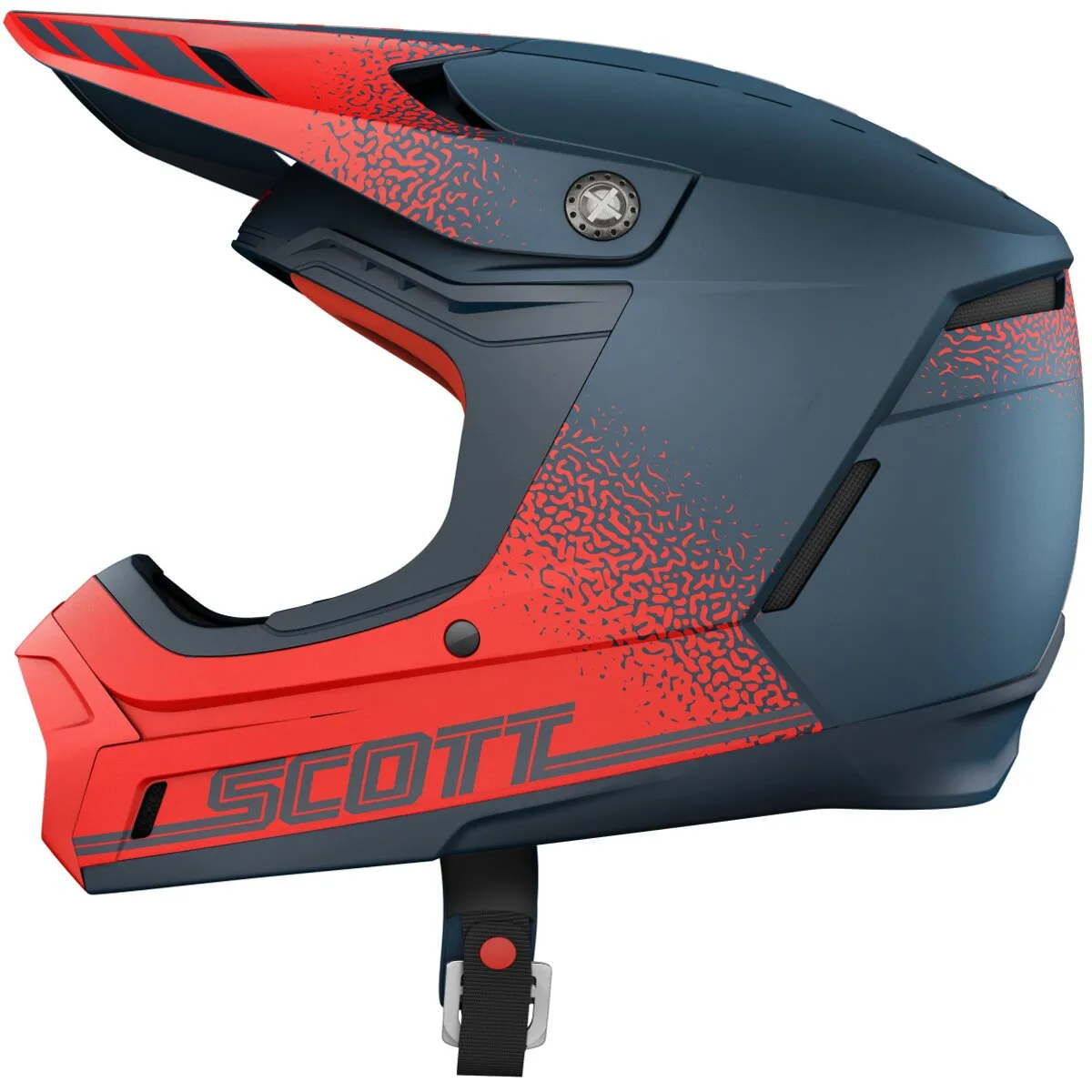 Scott 350 Evo Retro blau / rot Crosshelm