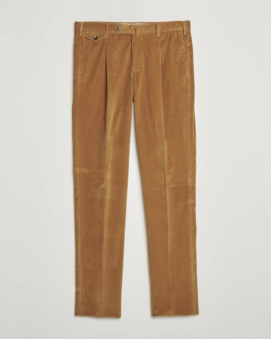 Slim Fit Corduroy Trousers Brown