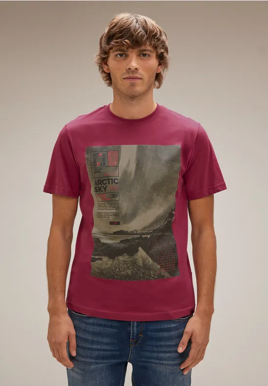 Street One MEN Arctic Sky Foto T-Shirt 