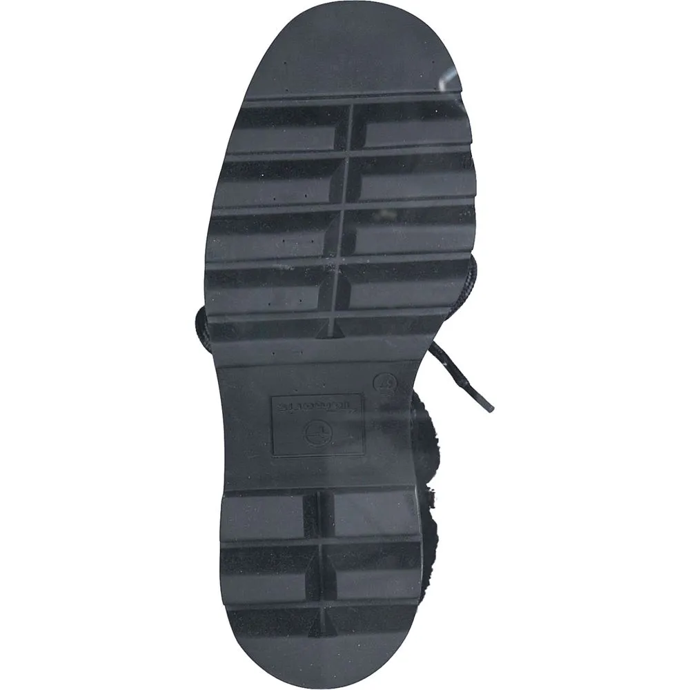 Tamaris Damen Schnürboots Stiefelette Warmfutter TOUCHit- Fußbett schwarz S23 1-26242-41