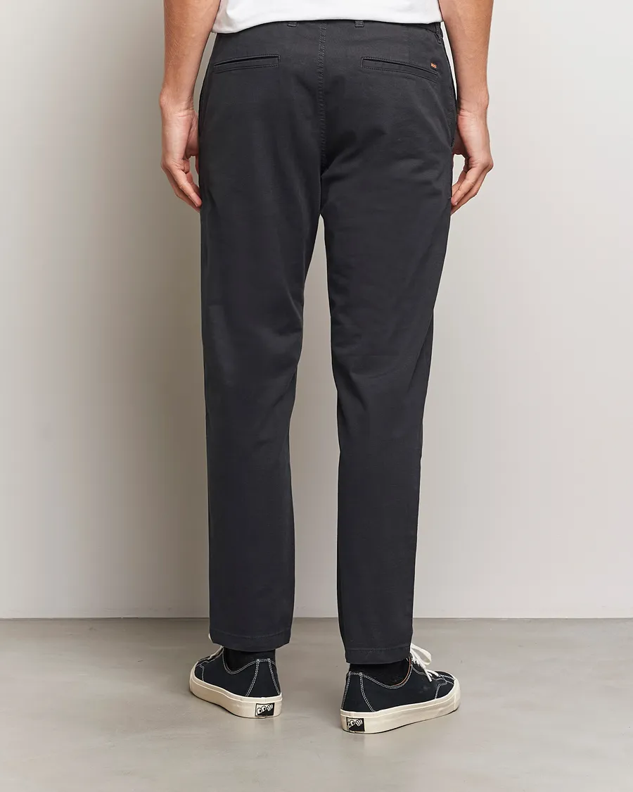 Tapered Drawstring Trousers Black