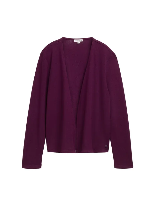 TOM TAILOR Cardigan, nach vorne hin offen und ohne Kragen
