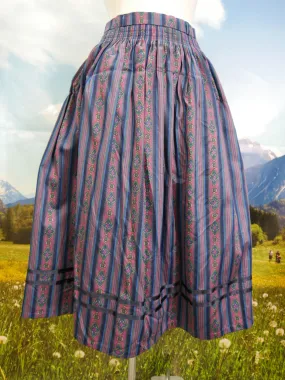 Trachtenrock Original Alpen Trachten mit Streifen und Ornamenten Rock Gr.38