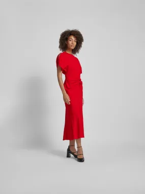 Victoria Beckham Maxikleid mit Rundhalsausschnitt (rot) online kaufen