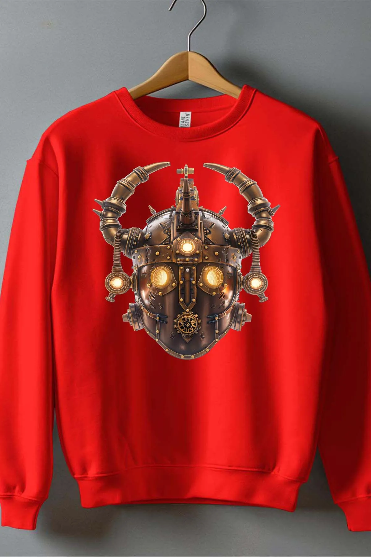 Wikinger-Maske – Rundhals-Sweatshirt für Jungen